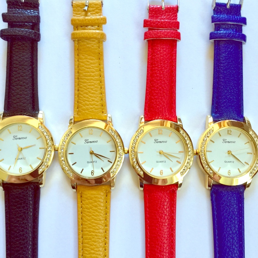 🔥SOLD OUT! ESPRESSO RHINESTONE QUARTZ WATCHES - Picture 2 of 7